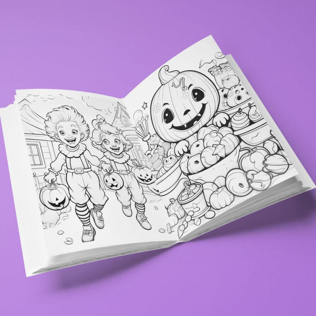 200 Pages PLR Halloween Coloring pages | With Resell Rights