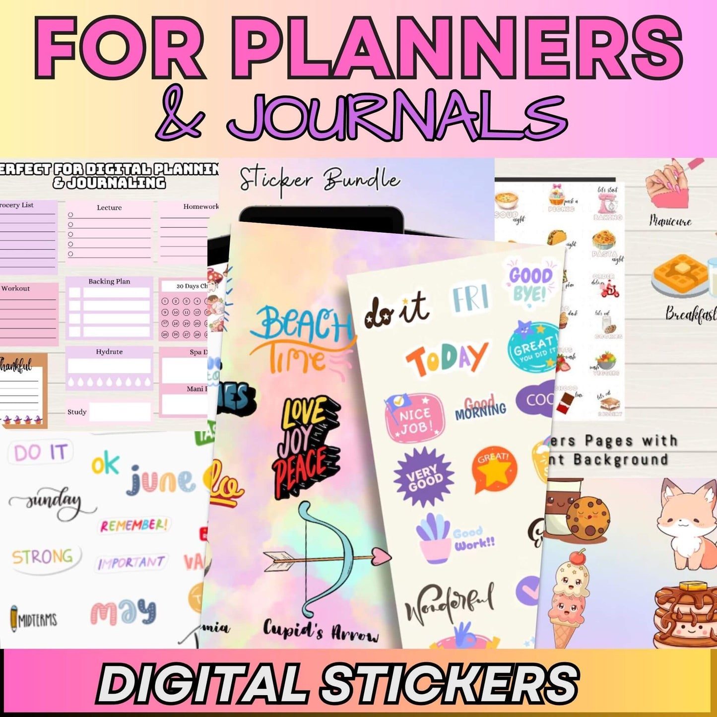 15000 Pages Planners & 8000 Digital Stickers with Resell Rights, Including Journals, Trackers, & More! | Huge Template Library (Free Website's & Funnels Included)