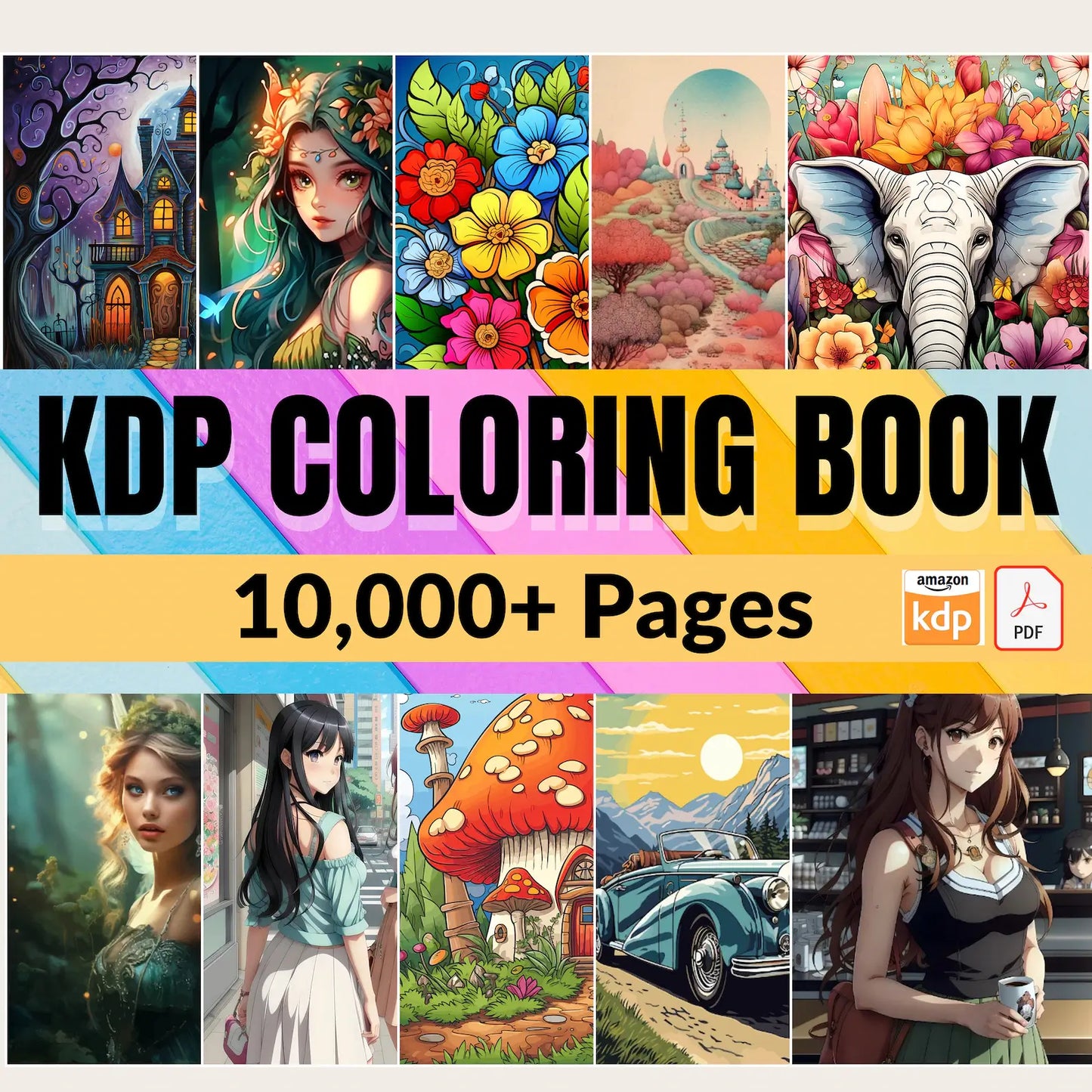 10,000+ Pages PLR Coloring Books | With Resell Rights