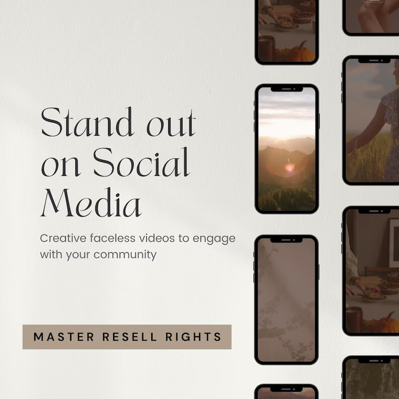 1200+ Faceless Marketing Videos | Master Resell Rights | MRR Faceless Instagram Reels | PLR Digital Products & Faceless Marketing Guide