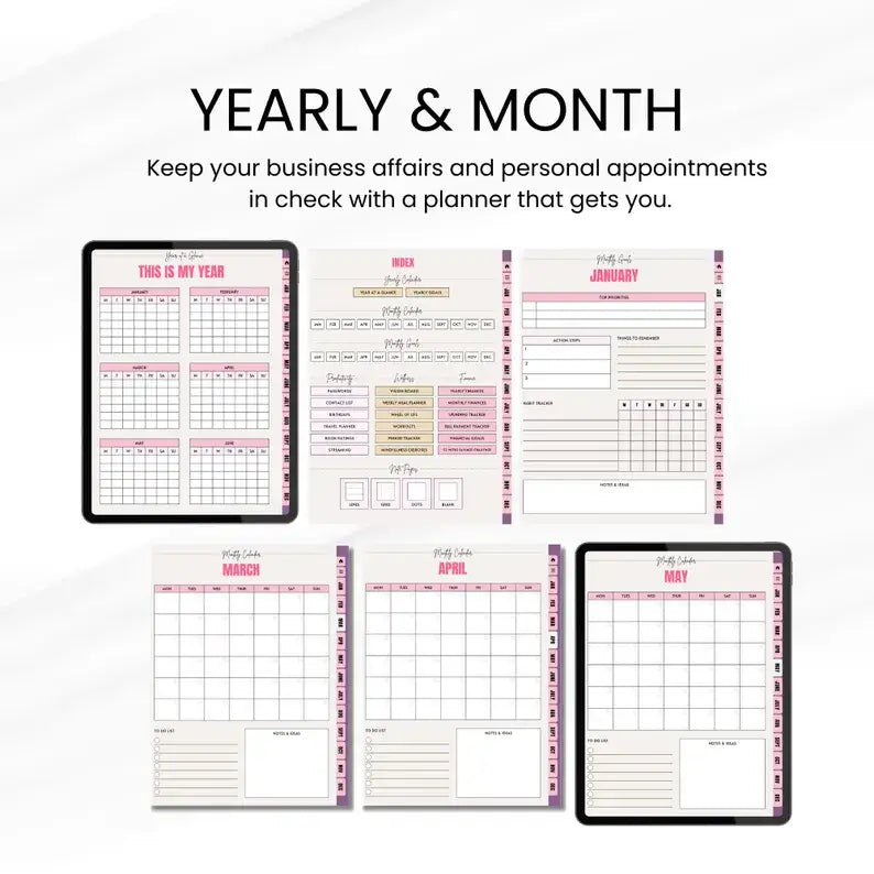 Aesthetic Girl Digital Planner + 22 Beautiful Digital Stickers (with Resell Rights)