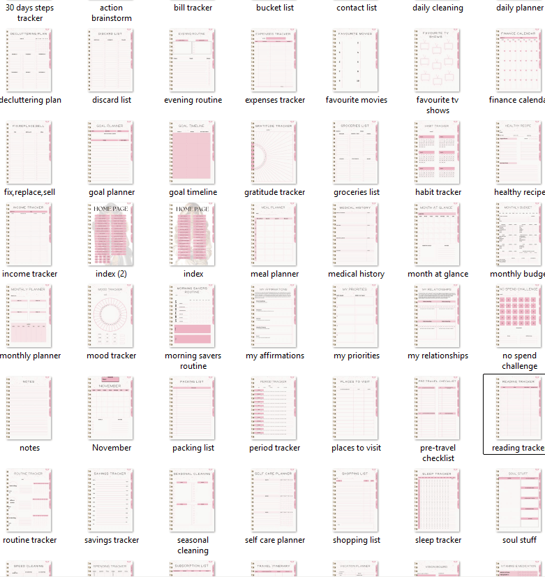 That Girl Planner: Digital & Printable Planner | Variety Of Planners & Trackers (With Resell Rights)