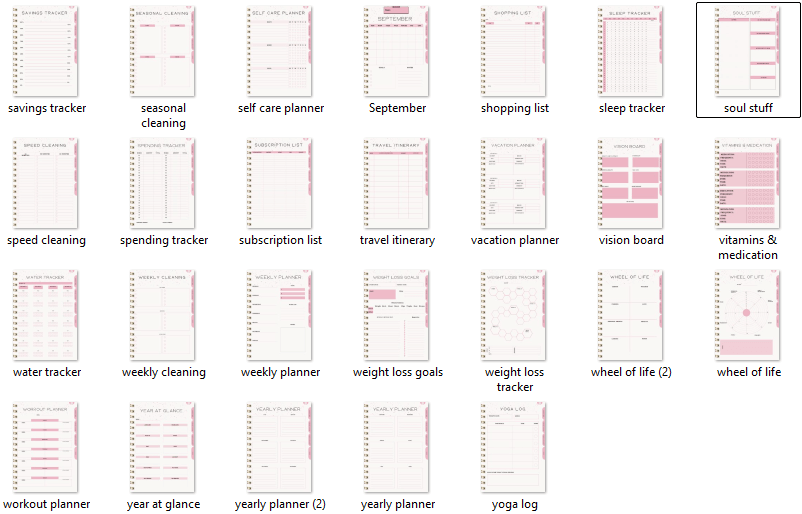 That Girl Planner: Digital & Printable Planner | Variety Of Planners & Trackers (With Resell Rights)