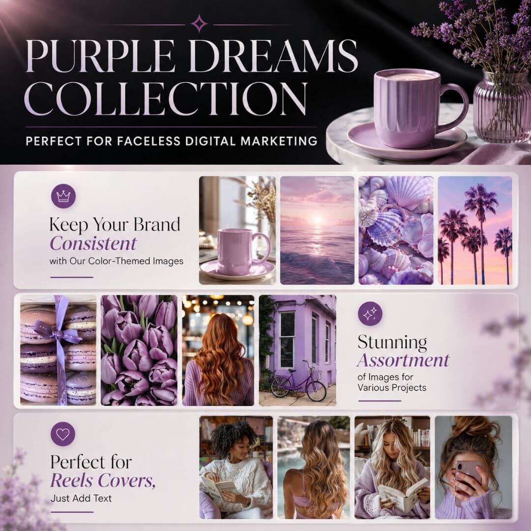 100 Purple Dreams Stock Image Collection