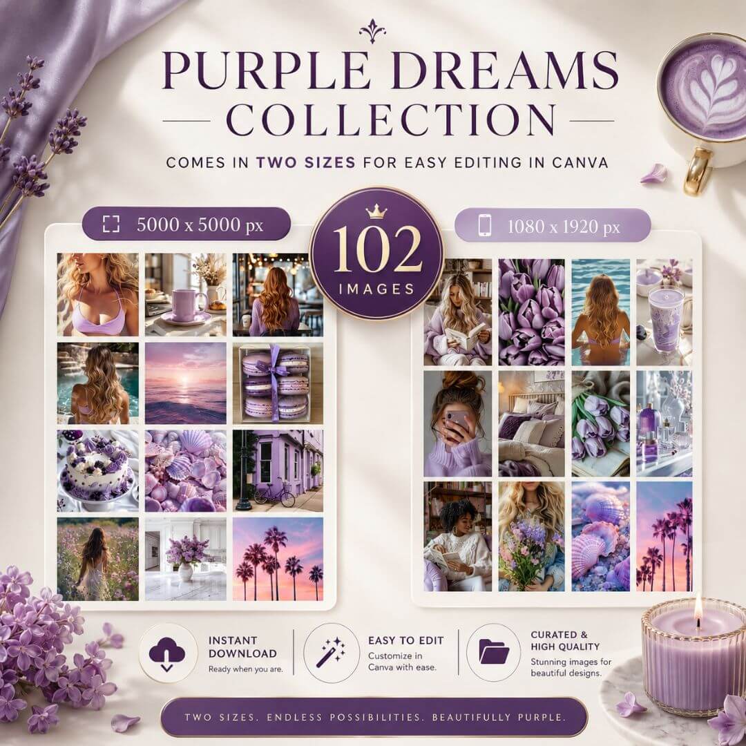 100 Purple Dreams Stock Image Collection