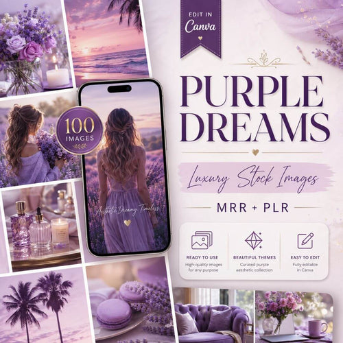 100 Purple Dreams Stock Image Collection
