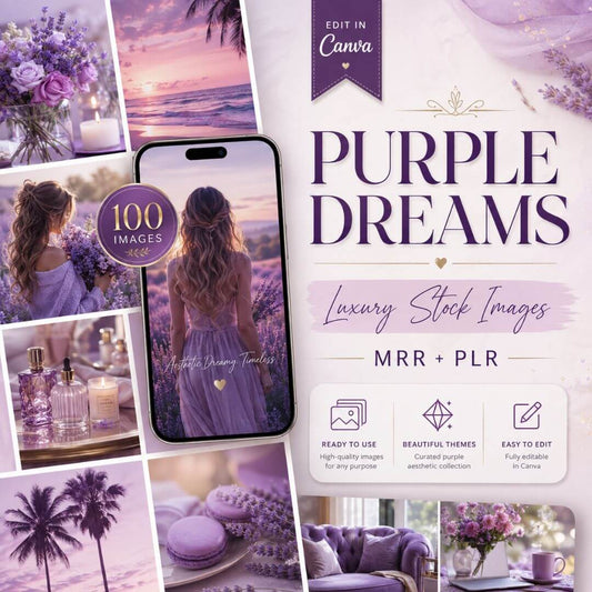 100 Purple Dreams Stock Image Collection