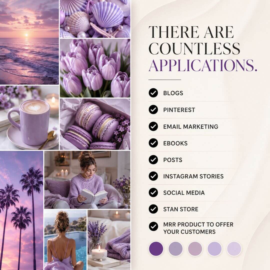 100 Purple Dreams Stock Image Collection