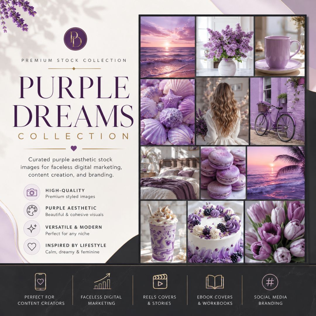 100 Purple Dreams Stock Image Collection