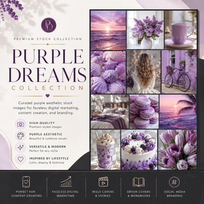 100 Purple Dreams Stock Image Collection