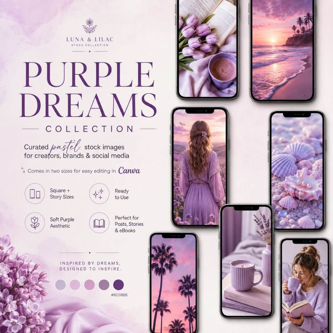 100 Purple Dreams Stock Image Collection