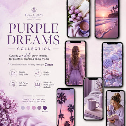100 Purple Dreams Stock Image Collection