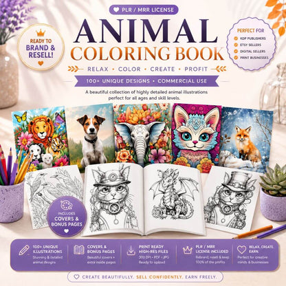 10,000+ PLR Kids Content Vault™ — Coloring Books With Resell Rights