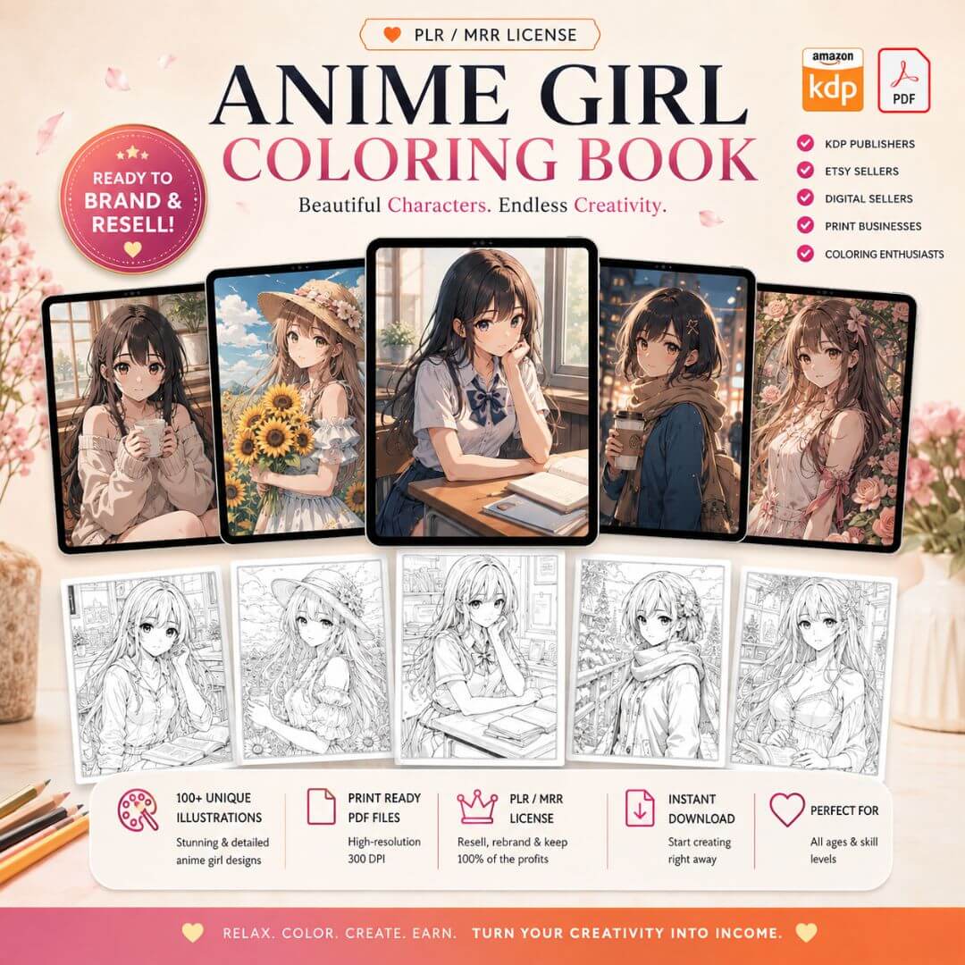 10,000+ PLR Kids Content Vault™ — Coloring Books With Resell Rights