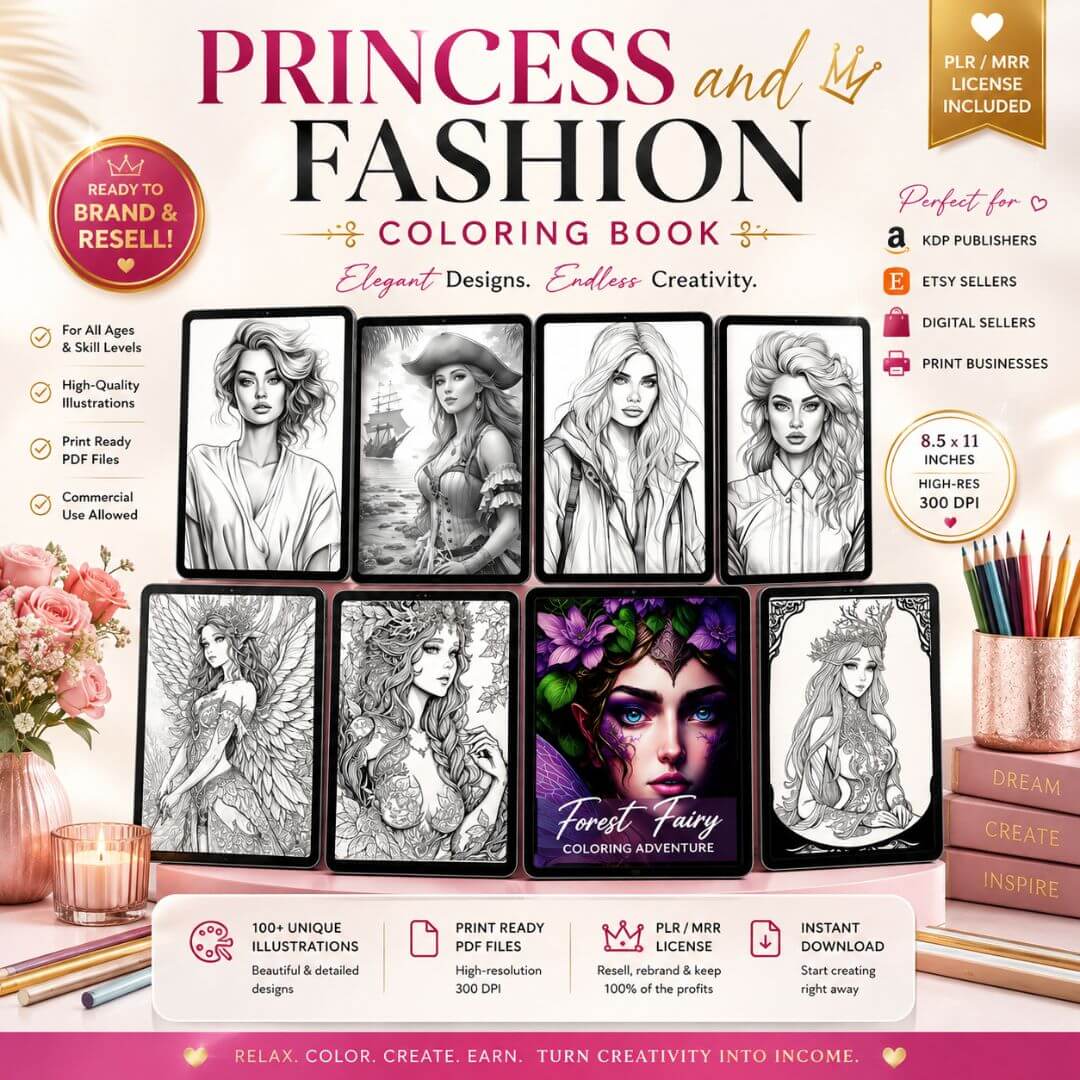 10,000+ PLR Kids Content Vault™ — Coloring Books With Resell Rights