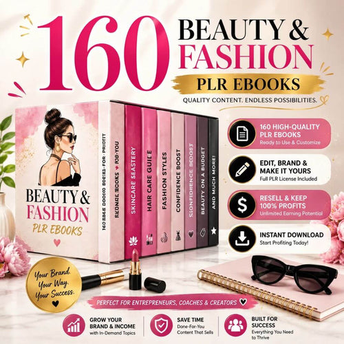 160 Beauty & Fashion PLR eBook Collection (PLR/MRR)