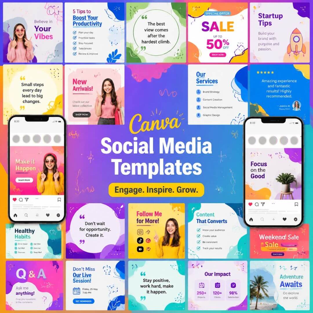 2250+ Editable Social Media Templates | Boost Engagement & Grow Your Brand for the Next 5+ Years