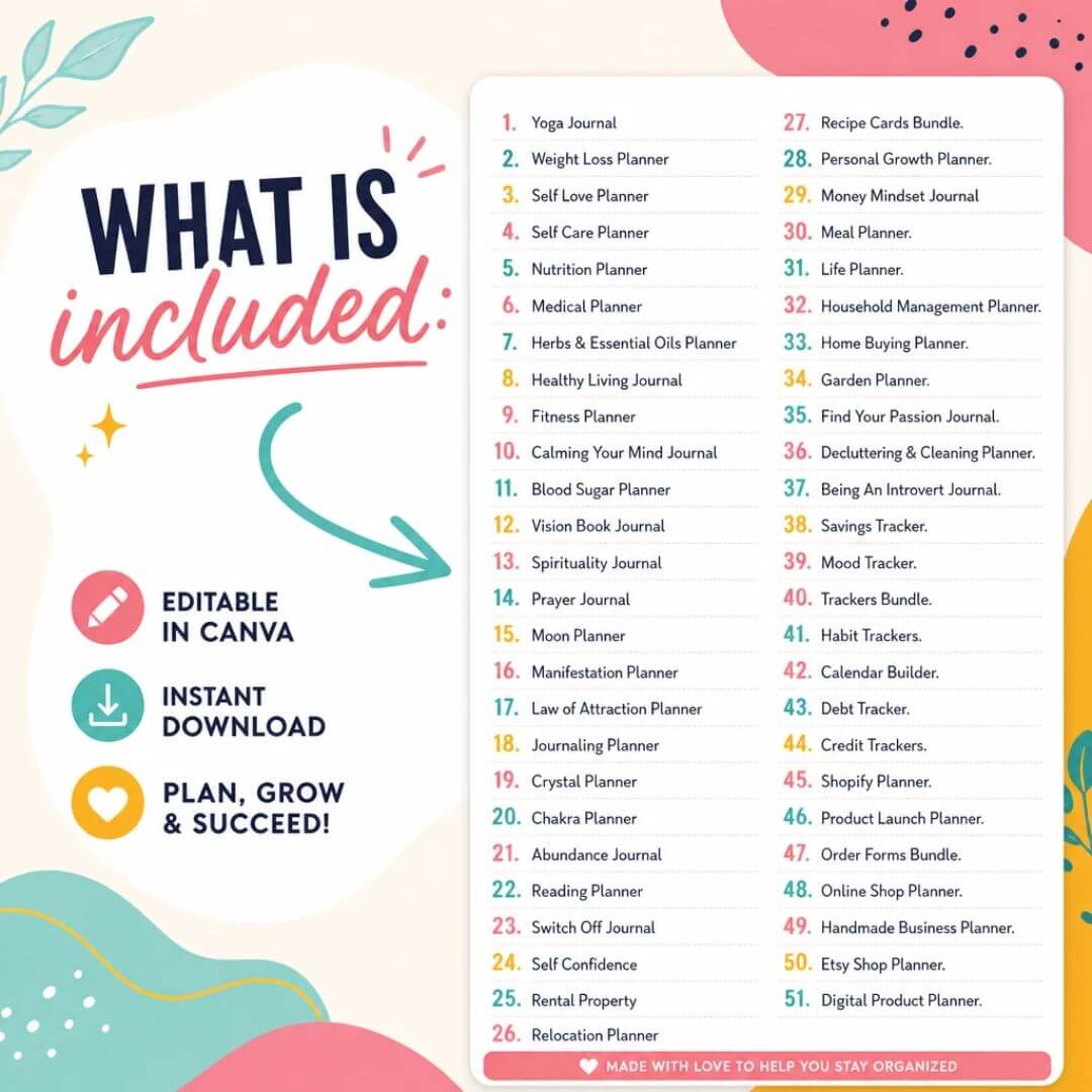 2500+ Pages, Planners, Journals, & Templates With Resell Rights