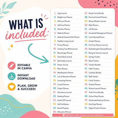 2500+ Pages, Planners, Journals, & Templates With Resell Rights