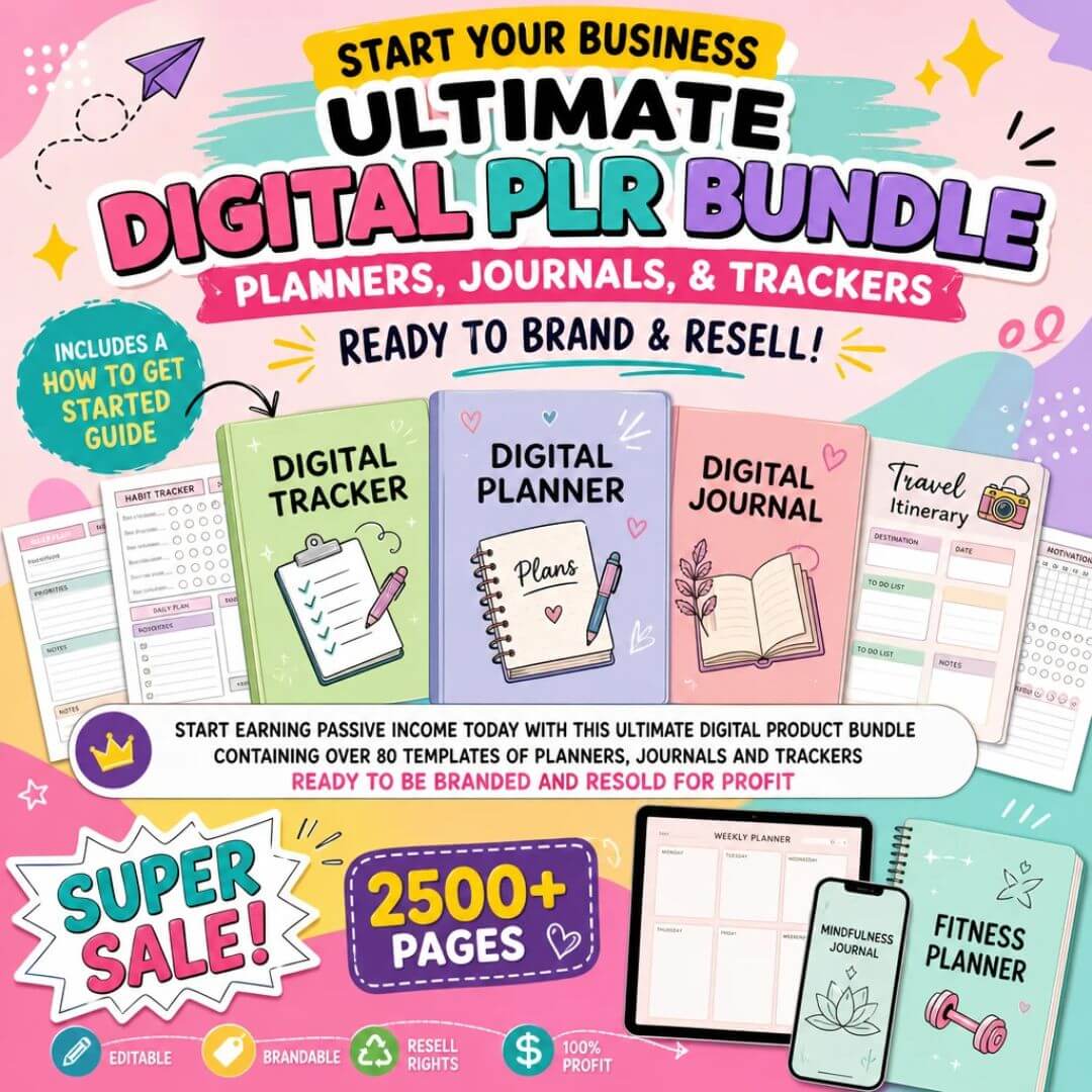 2500+ Pages, Planners, Journals, & Templates With Resell Rights
