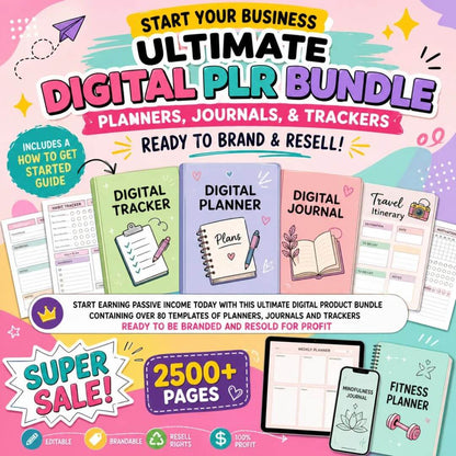 2500+ Pages, Planners, Journals, & Templates With Resell Rights
