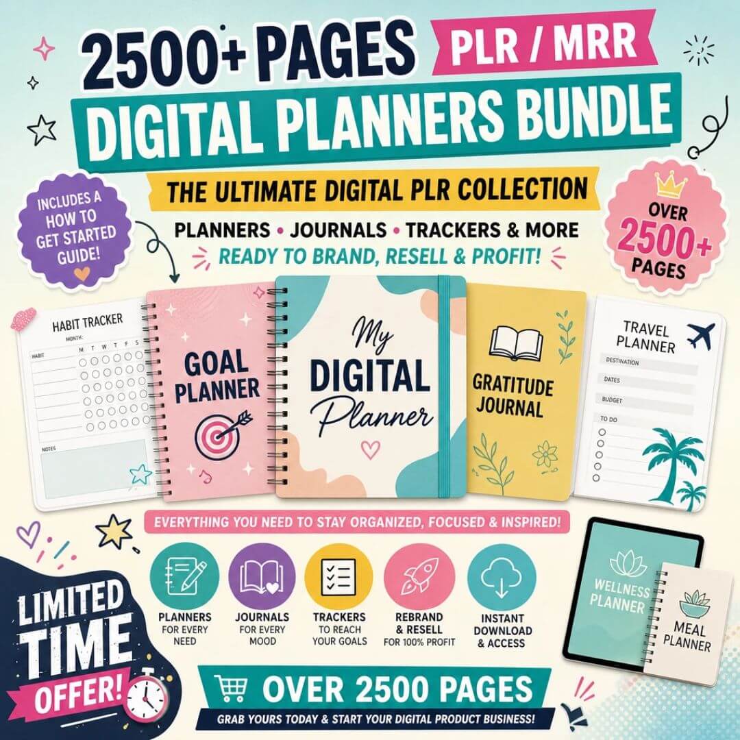 2500+ Pages, Planners, Journals, & Templates With Resell Rights