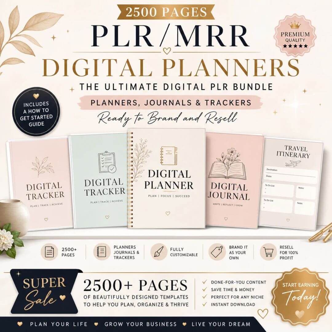 2500+ Pages, Planners, Journals, & Templates With Resell Rights