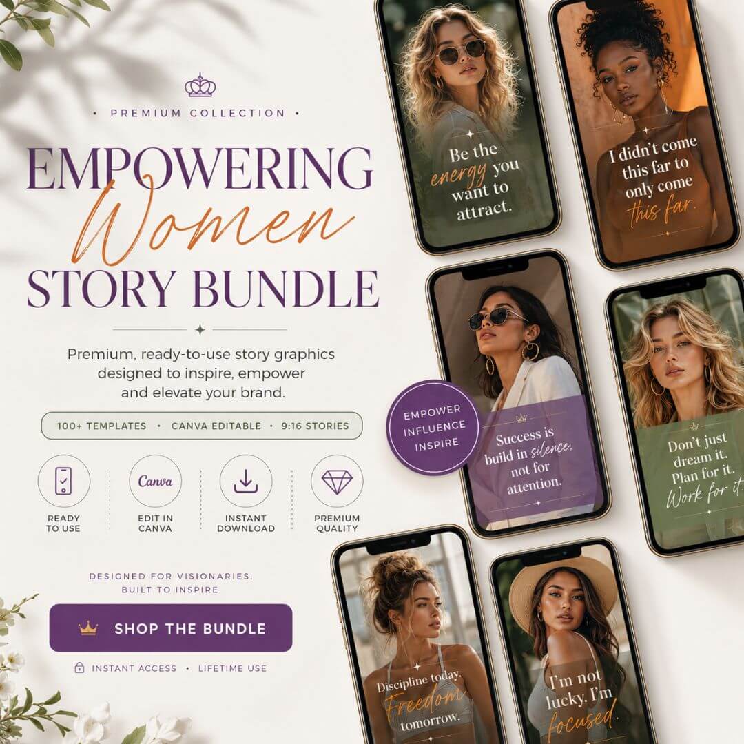 50 Empowering Stock Photos | Digital Marketing Images | Faceless Social Media Content | PLR MRR