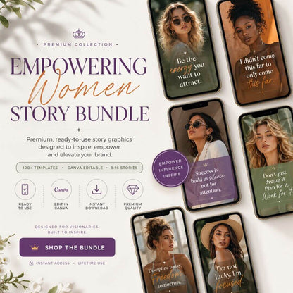 50 Empowering Stock Photos | Digital Marketing Images | Faceless Social Media Content | PLR MRR