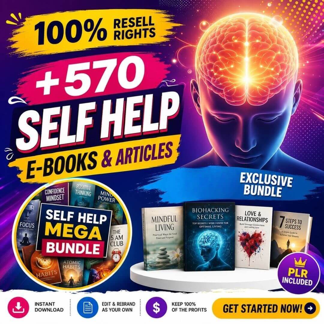 570+ Self-Help PLR eBooks with Resell Rights