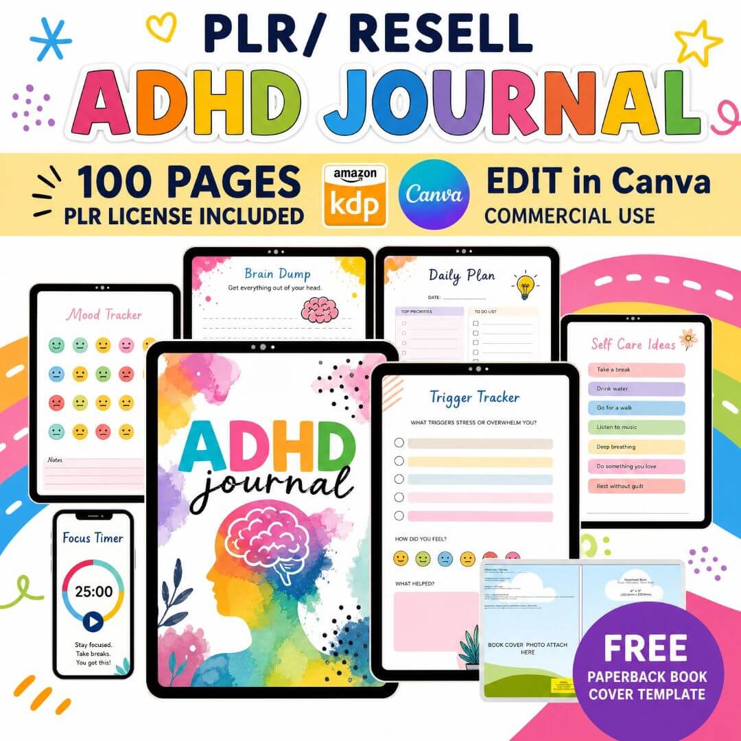 All in One ADHD Digital Planner for Goodnotes, iPad & Phone + Bonus ADHD Notion Template