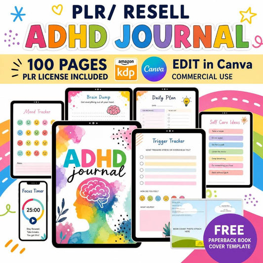 All in One ADHD Digital Planner for Goodnotes, iPad & Phone + Bonus ADHD Notion Template