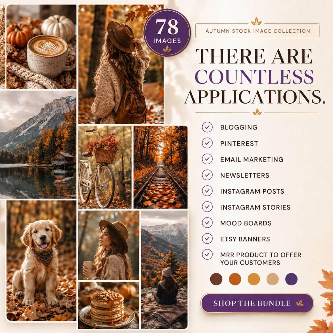 78 Warm & Cozy Autumn Images for Your Content