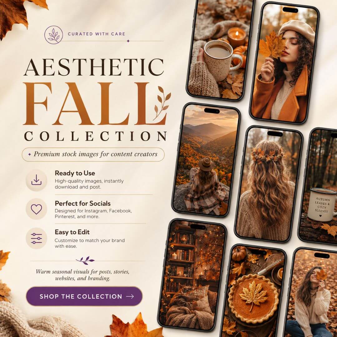 78 Warm & Cozy Autumn Images for Your Content
