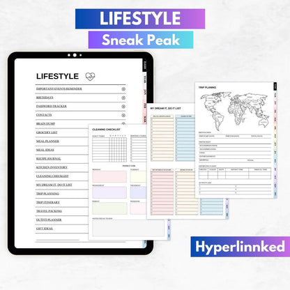 560 Pages Editable Planners, 7000+ Stickers, 100+ Covers (Lifestyle, Productivity, Finance, Wellness, etc.) with Resell Rights