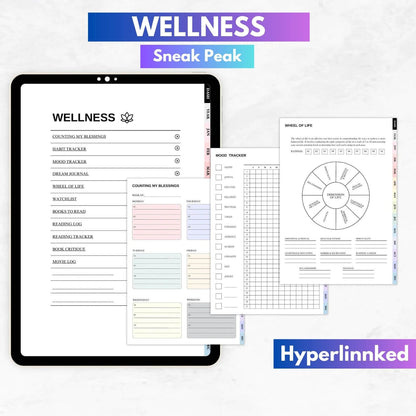 560 Pages Editable Planners, 7000+ Stickers, 100+ Covers (Lifestyle, Productivity, Finance, Wellness, etc.) with Resell Rights