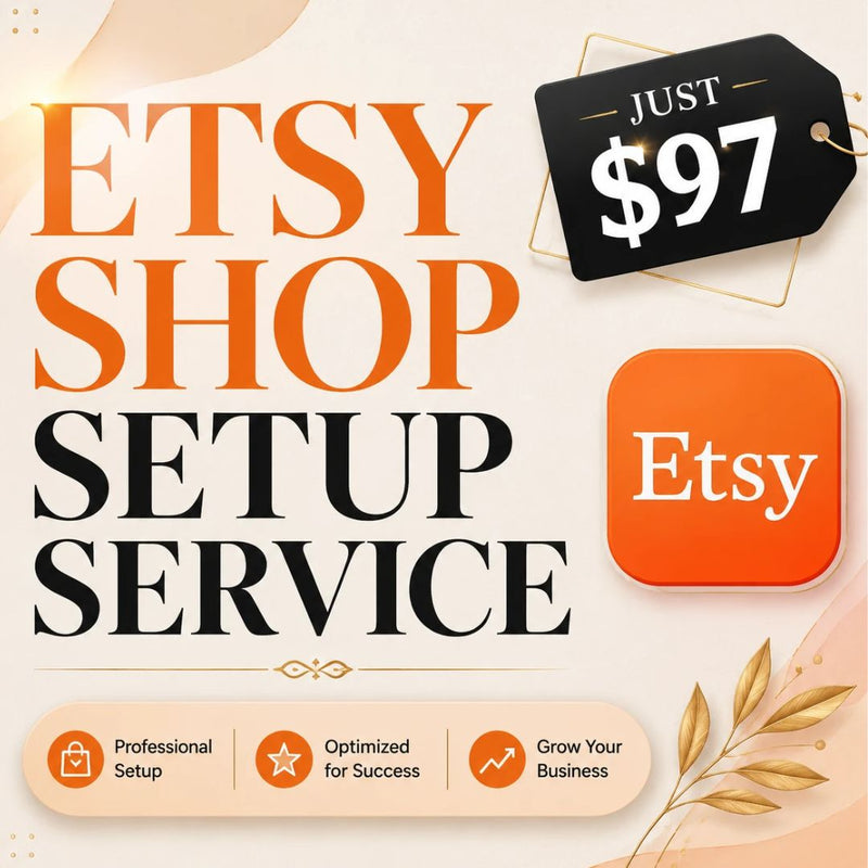 Done-for-You Etsy Digital Shop Setup (Includes 5 Premium PLR Digital Products)