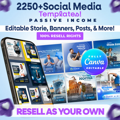 2250+ Editable Social Media Templates | Boost Engagement & Grow Your Brand for the Next 5+ Years