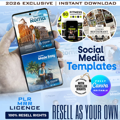 2250+ Editable Social Media Templates | Boost Engagement & Grow Your Brand for the Next 5+ Years