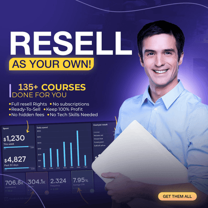 135 Video Courses with Resell Rights