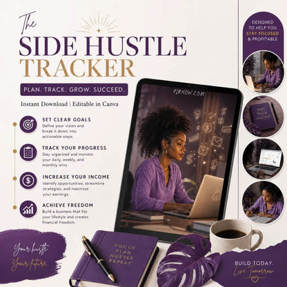 Side Hustle Planner PLR/MRR (2 Versions Included: Editable & Printable)
