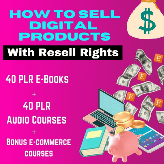 Learn How to Resell Digital Products Online with PLR & MRR | Reseller Super Pack | eBooks | Audio Courses