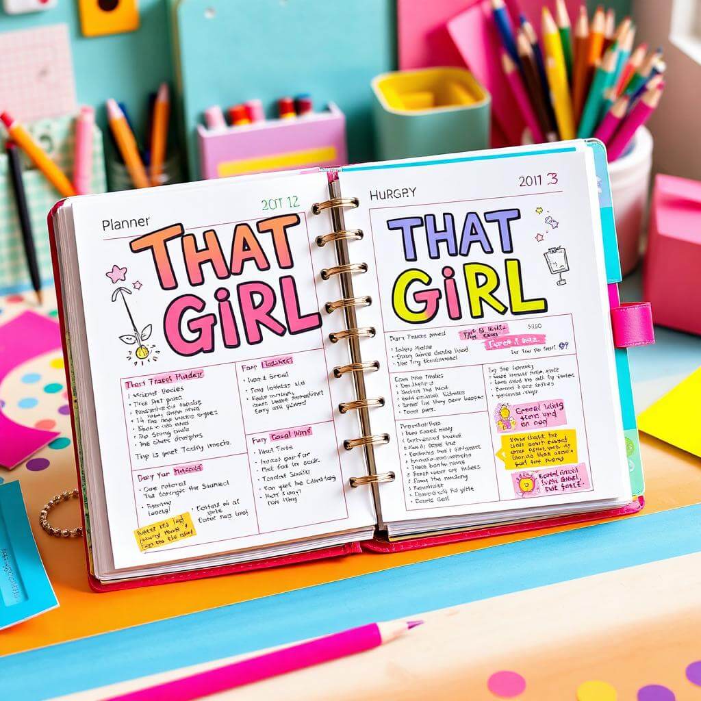 That Girl Planner: Digital & Printable Planner | Variety Of Planners & Trackers (With Resell Rights)