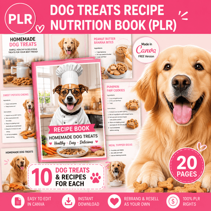 Dog Treats Recipe Nutrition with Resell Rights | Printable & Digital