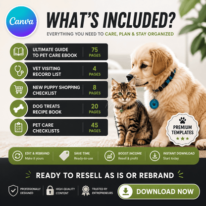 PLR Pet Care Bundle with Resell Rights