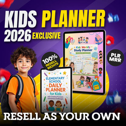 Kids Reading Planner, Journal & eBook | with Resell Rights