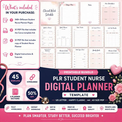 Student Nurse Planner Bundle with Resell Rights