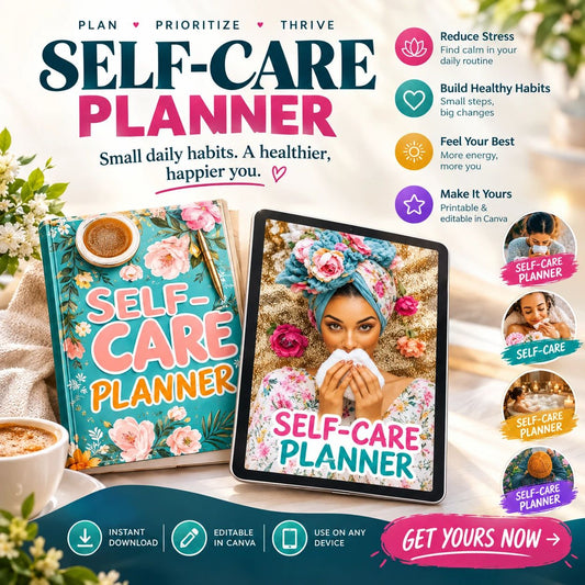 SELF-CARE PLR BUNDLE (2 FORMATS: EDITABLE & PRINTABLE)