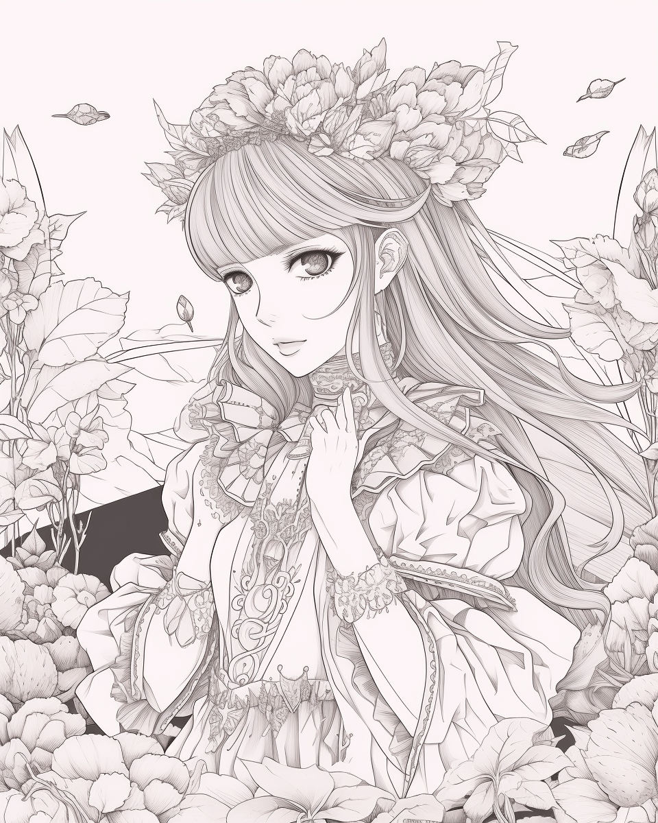 85 Fashion Girl Anime Coloring Book with Resell Rights (Printable)