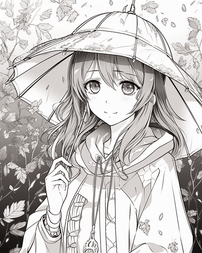 85 Fashion Girl Anime Coloring Book with Resell Rights (Printable)